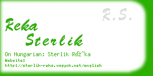 reka sterlik business card